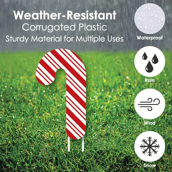 Big Dot of Happiness Candy Cane Lawn Decorations - Outdoor Holiday and Christmas Yard Decorations - 10 Piece {6}