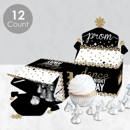 Big Dot of Happiness Prom - Treat Box Party Favors - Prom Night Party Goodie Gable Boxes - Set of 12 {4}