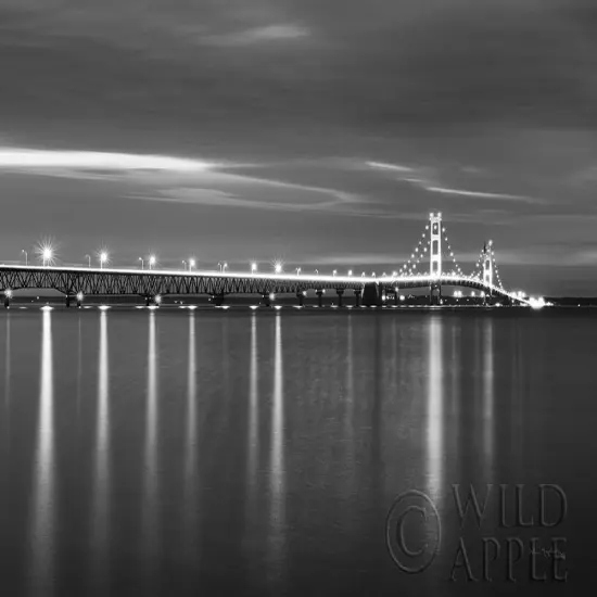 Mackinac Bridge BW Poster Print by Alan Majchrowicz - Item # VARPDX50604 {1}