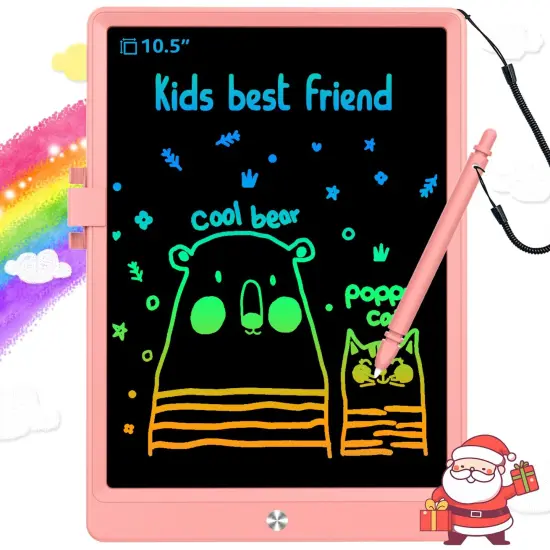 LCD Writing Tablet Doodle Board,10.5 inch Colorful Drawing Pad,Electronic Drawing Tablet, Drawing Pads,Travel Gifts for Kids Ages 3 4 5 6 7 8 Year Old Girls Boys (Pink) {2}
