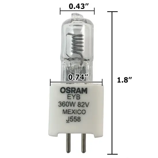 OSRAM EYB Bulb 360w 82v G5.3 Halogen Clear 3250k Halogen Light Bulb {2}