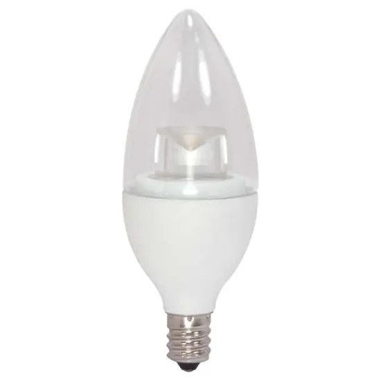 Satco 4.5w LED Candle B11 Candelabra base 300Lm 2700K Dimmable Bulb - 40w Equiv {1}