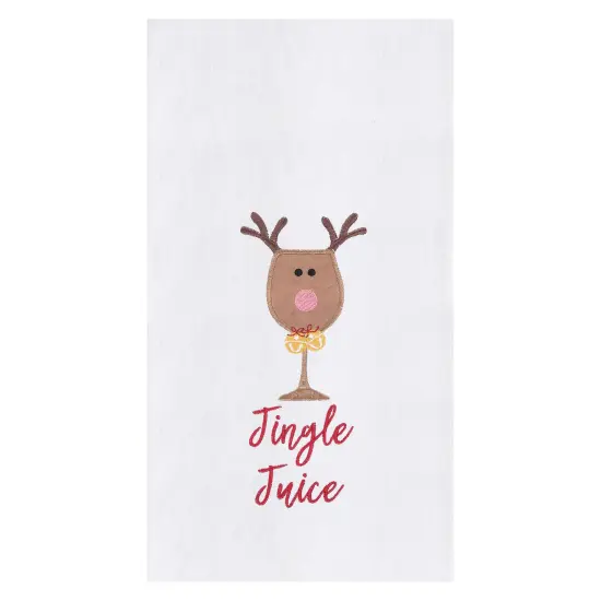 Jingle Juice Embroidered Cotton Flour Sack Kitchen Towel {1}