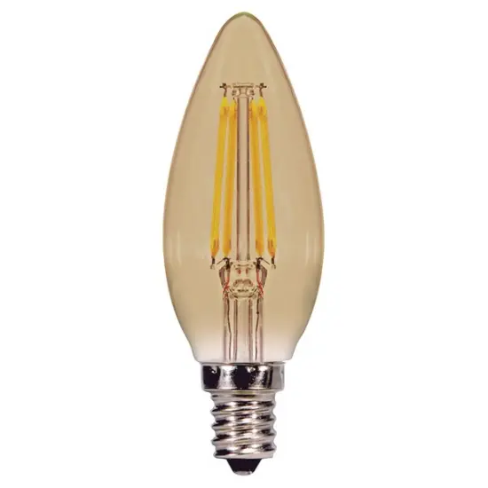 Satco S9986 3.5w C11 E12 LED 120v 2000K 300 lumens Vintage style filament lamps {1}