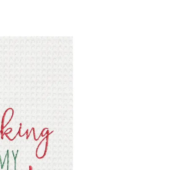 Making Spirts Bright Embroidered Waffle Weave Kitchen Towel {4}