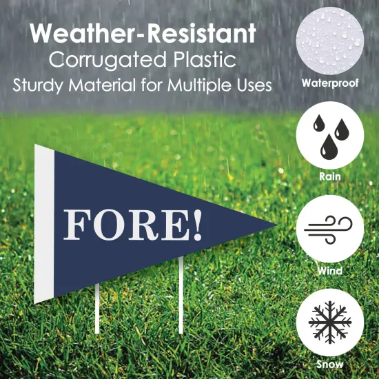 Big Dot of Happiness Par-Tee Time - Golf - Yard Sign & Outdoor Lawn Decorations - Birthday or Retirement Party Yard Signs - Set of 8 {4}