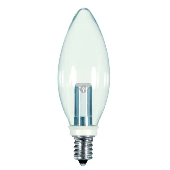 Satco 1w BA9 Candelabra base 2700K Non-Dimmable LED Light Bulb {1}