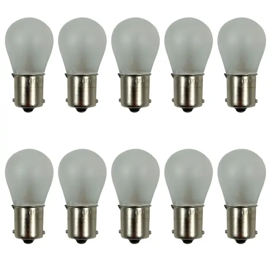 10PK GE 1665AF 81658 22W 28V S8 BA15s Base Aircraft Low Voltage Frost Light Bulb {1}