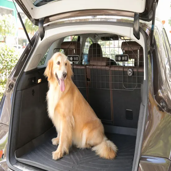 Adjustable Large Pet Barrier Gate For SUV's, Cars Vans and Vehicles Safety Car Divider for Dogs Pets, Heavy Duty Universal Fit {3}