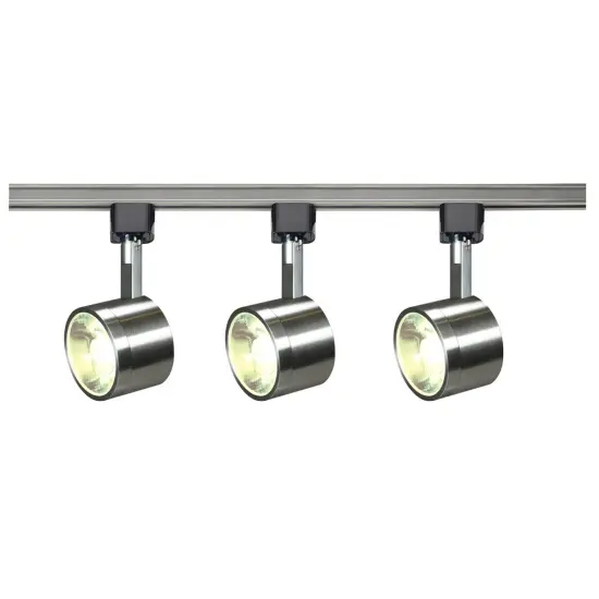 Nuvo TK407 Round Brushed Nickel 3 Light LED Track Kit - 36 watts - Soft White {1}