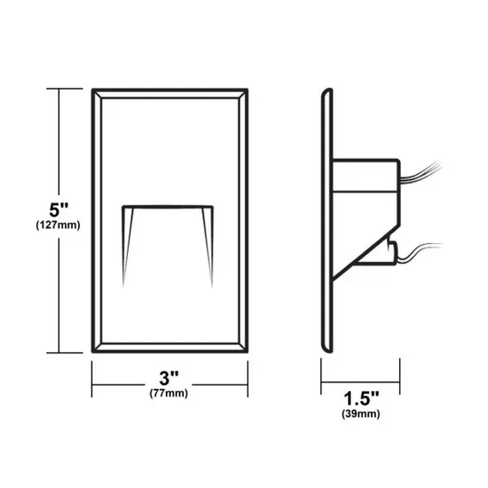 STW Series Vertical Wet Location LED Step Light Bronze Warm White {2}