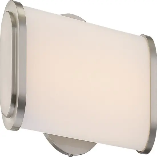 Nuvo Pace 1-Light 12" Single LED Wall Sconce Vanity & Wall Fixture In Brushed Nickel {1}