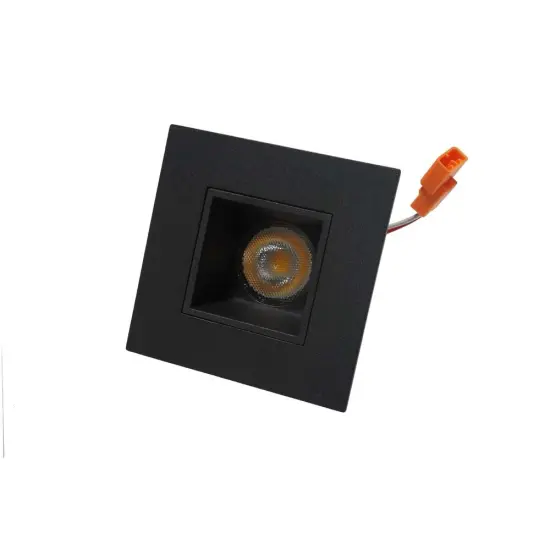NICOR 2 in. Square LED Downlight in Black, 3000K Soft White {5}