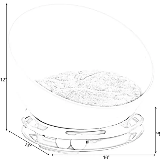 Plastic Bowl Shaped Sleeping Bed House Cat Cave Lounge with Ball Toy {6}