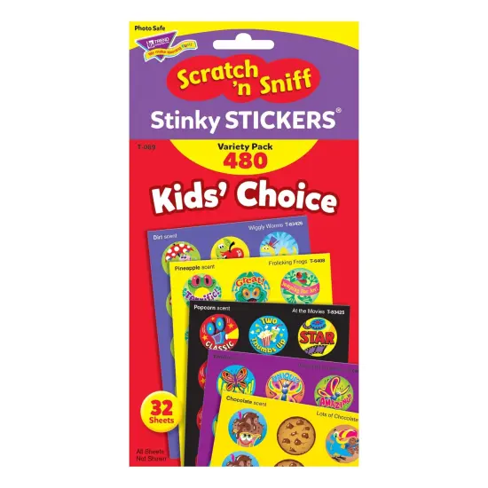 Kids' Choice Stinky Stickers&reg; Variety Pack, 480 Per Pack, 2 Packs {2}