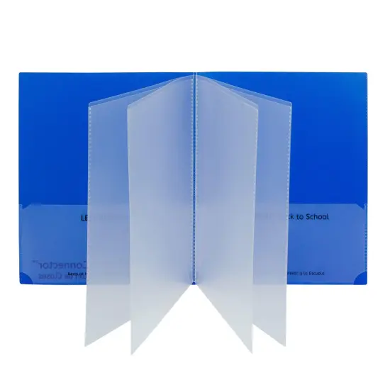 Classroom Connector&trade; Multi-Pocket Folders, Blue, Box of 15 {1}