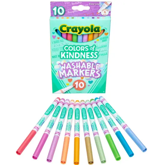 Colors of Kindness Fine Line Washable Markers, 10 Per Pack, 6 Packs {4}