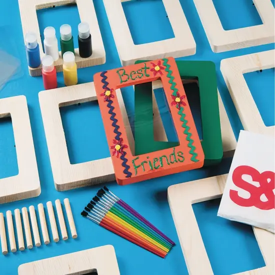 Wood Rectangular Frame Craft Kit (Pack of 12) {3}