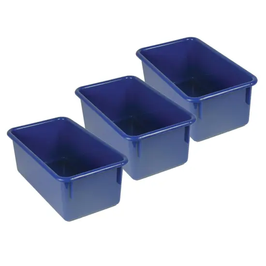 Stowaway&reg; Tray no Lid, Blue, Pack of 3 {1}