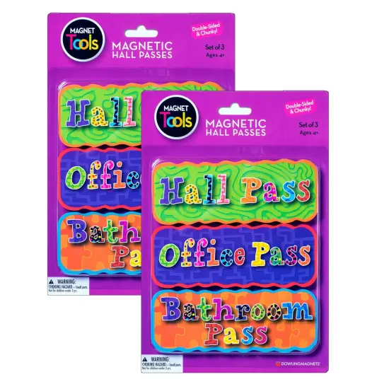Magnetic Hall Passes, 3 Per Set, 2 Sets {1}