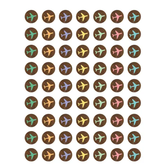 Travel the Map Airplanes Mini Stickers, 378 Per Pack, 12 Packs {1}