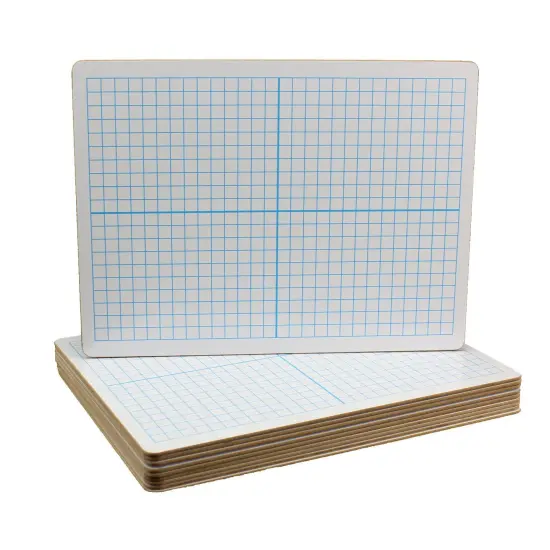 X Y Axis Dry Erase Board, Dual Sided, 9"W x 12"L, Pack of 12 {1}