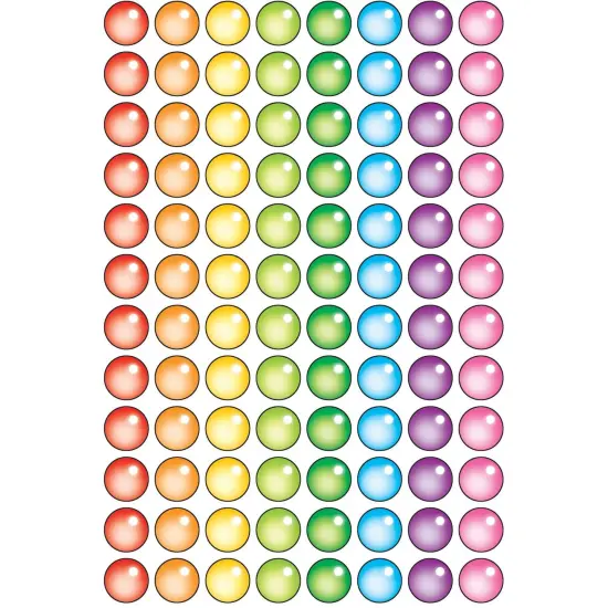 Rainbow Gel superSpots&reg; Stickers, 800 Per Pack, 6 Packs {4}