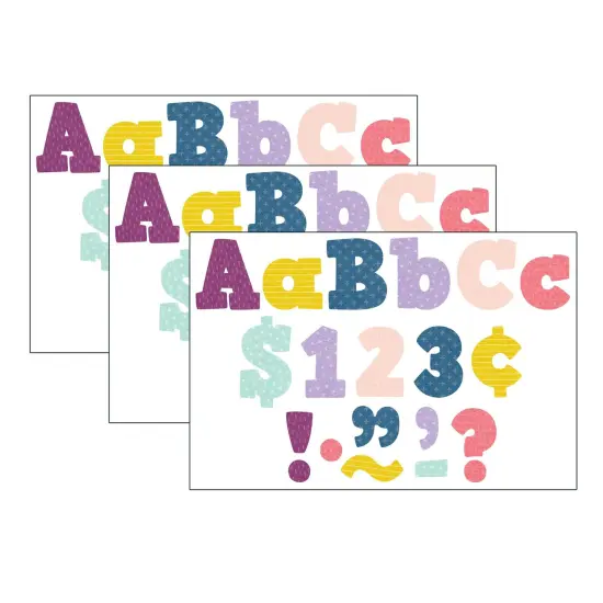 Oh Happy Day Bold Block 4" Letters Combo Pack, 230 Pieces Per Pack, 3 Packs {1}