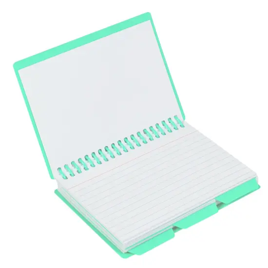 Spiral Bound Index Card Notebook with Index Tabs, Assorted Tropic Tones Colors, Pack of 6 {2}