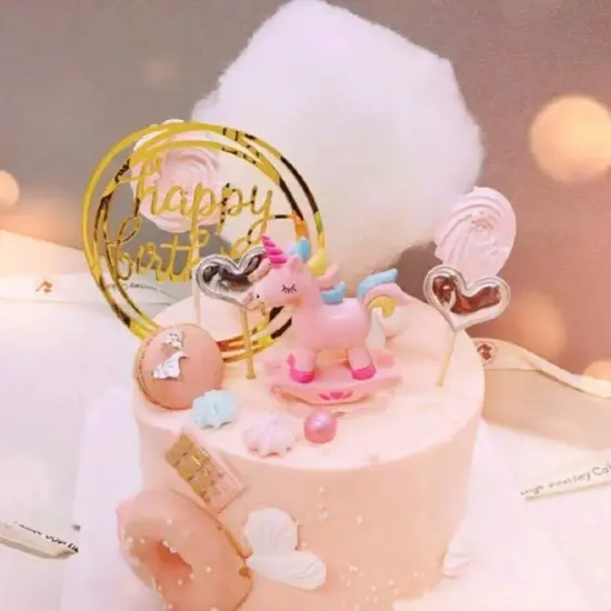 12 Glitter Birthday Cake & Cupcake Toppers {4}