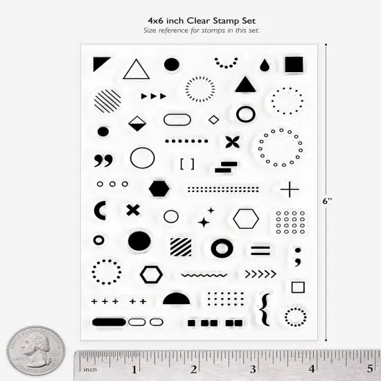 Small Geometric Details, Clear Stamps 4x6 inch by Wintertime Crafts {3}
