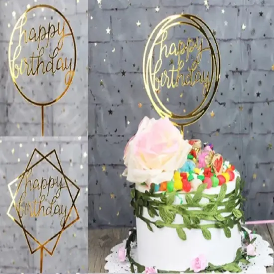 12 Glitter Birthday Cake & Cupcake Toppers {2}
