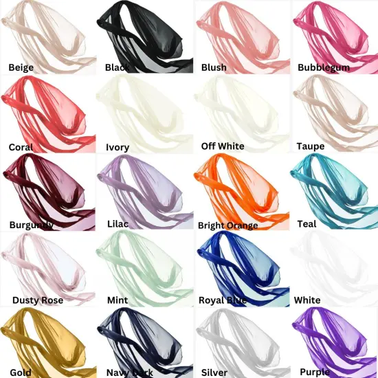 High Multi Chiffon Sheer Fabric &ndash; 60" Wide | Lightweight, Drapey Material for Wedding, Event, and DIY D&eacute;cor &ndash; FabricLA {2}