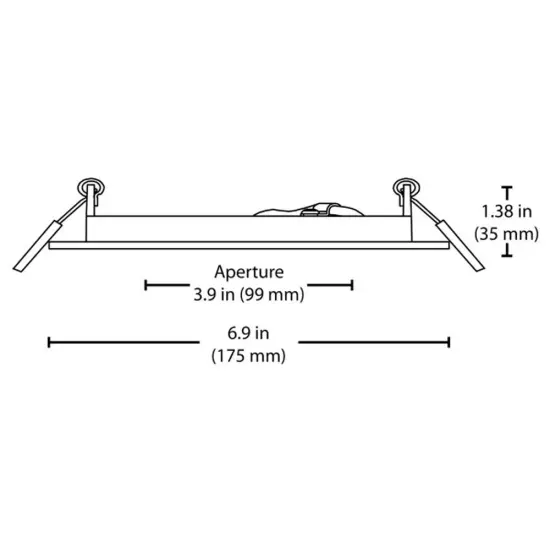 DLE6 Series 6 in. Square White Flat Panel LED Downlight in 2700K Warm White {2}