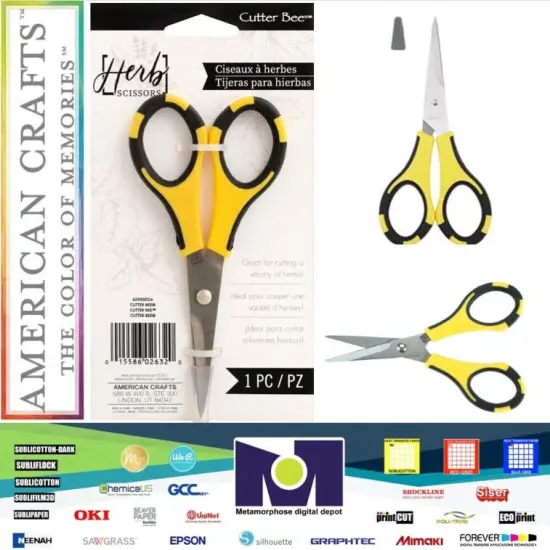 American Crafts Cutter Bee Herb Scissors-Yellow / Black 55900026 {1}