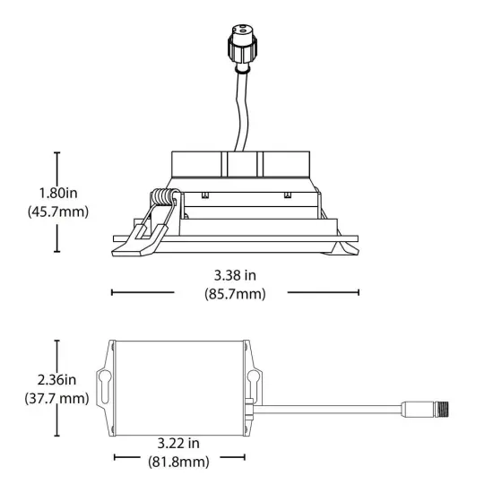 NICOR 3-inch LED Gimbal Recessed Downlight in Nickel, 2700K {5}