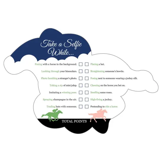 Big Dot of Happiness Kentucky Horse Derby - Selfie Scavenger Hunt - Horse Race Party Game - Set of 12 {3}
