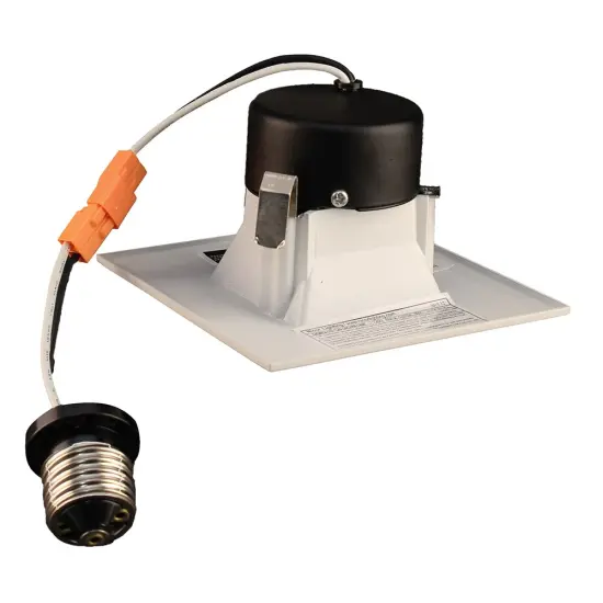 NICOR 3 in. White Square LED Recessed Downlight in 3000K Soft White {4}