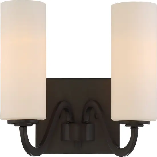 Willow 2-Light Wall Mounted Vanity & Wall Light Fixture in Forest Bronze Finish {1}
