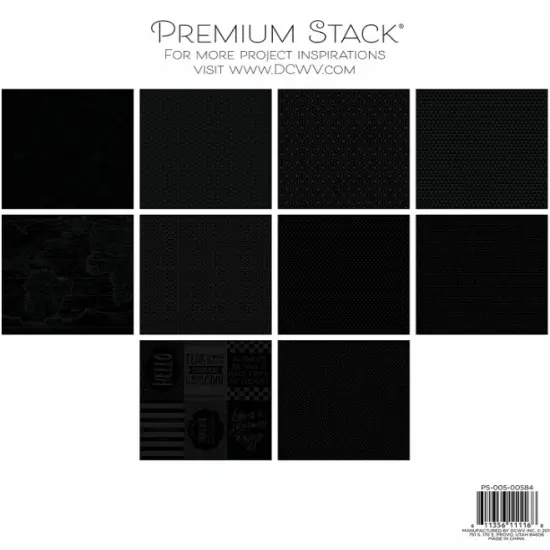 DCWV Single-Sided Cardstock Stack 12"X12" 20/Pkg-Le Noir W/UV Gloss, PS-005-00584 {2}