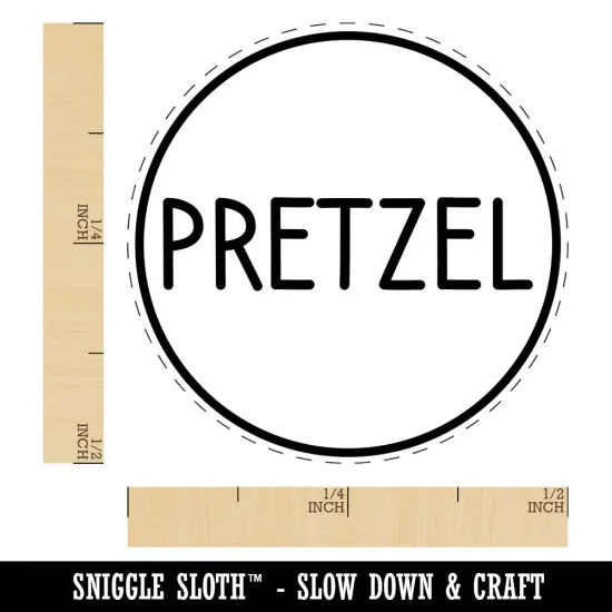 Pretzel Flavor Scent Rounded Text Self-Inking Rubber Stamp for Stamping Crafting Planners Purple {1}
