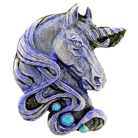 Unicorn Head Pin 1" {1}