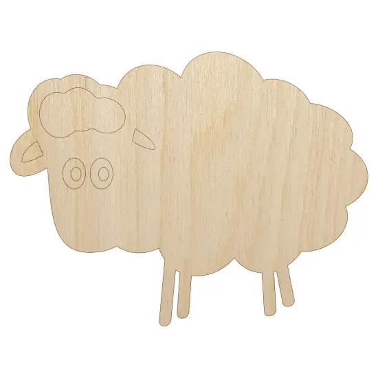 Sheep Doodle Unfinished Wood Shape Piece Cutout for DIY Craft Projects {1}