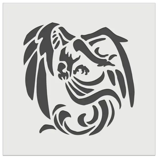 Asian Phoenix Fenghuang Chinese Mythological Creature Wall Cookie DIY Craft Reusable Stencil {7}