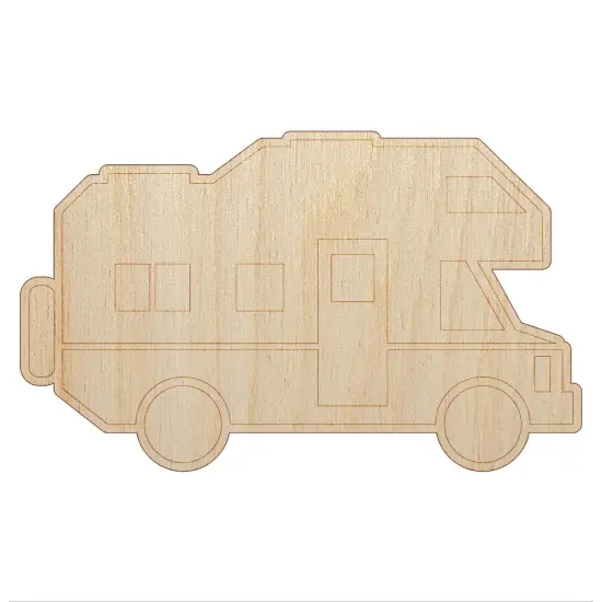 RV Road Trip Camping Automobile Family Vehicle Unfinished Wood Shape Piece Cutout for DIY Craft Projects {7}