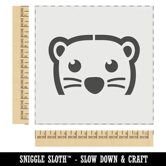 Peeking Otter Wall Cookie DIY Craft Reusable Stencil {1}