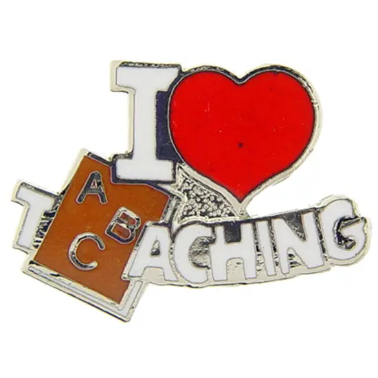 I Love Teaching Pin 1" {1}