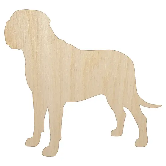English Mastiff Dog Solid Unfinished Wood Shape Piece Cutout for DIY Craft Projects {1}