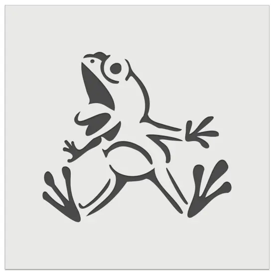 Frog Leaping from Shock and Surprise Wall Cookie DIY Craft Reusable Stencil {2}