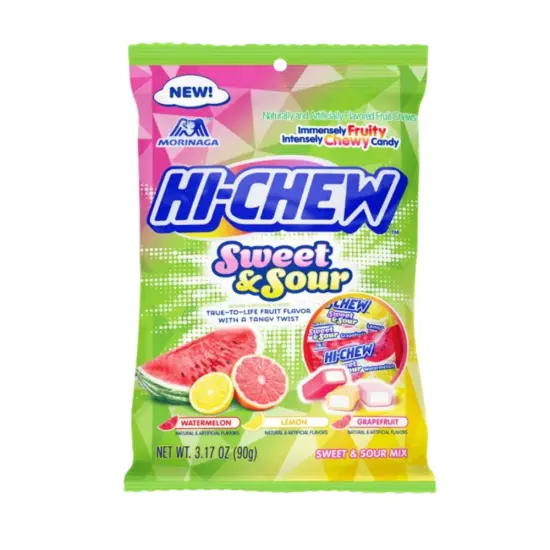 Sweet and Sour Mix Chewy Candy - Display, 3.17 Ounce Peg Bag - (Case of 6) {1}